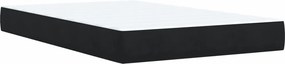 vidaXL Κρεβάτι Boxspring με Στρώμα Μαύρο 120 x 200 εκ. Βελούδινο
