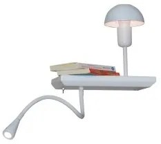 Απλίκα Φωτιστικό Τοίχου LED 3W Reading Light Ράφι 30cm Σποτ Δεξιά Φωτιστικό Ε27 Rowan Homelighting-77-4070-Μαύρο 77-4070