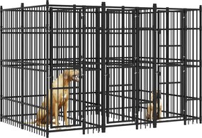 vidaXL Κλουβί Σκύλου Εξωτερικού Χώρου 7,37 μ² από Ατσάλι