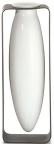 Βάζο Float 123170 10,1x7,6x22,8cm Grey-White Philippi Steel,Porcelain