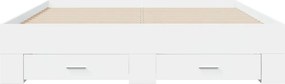 vidaXL Πλαίσιο Κρεβατιού με Συρτάρια Χωρίς Στρώμα Λευκό 140x200 εκ.