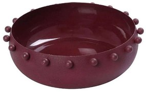 Διακοσμητικό Μπωλ AKA245 20cm Bordeaux Espiel Μέταλλο