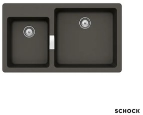Schock Cristalite Manhattan Νεροχύτης Ένθετος 86x50εκ Asphalt