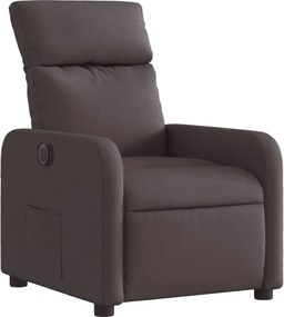 vidaXL Πολυθρόνα Ανακλινόμενη Ηλεκτρική Σκούρο Καφέ Υφασμάτινη