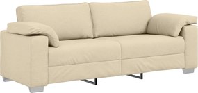 vidaXL Καναπές 2 pcs Κρεμ 219 x 80 x 82 εκ ύφασμα