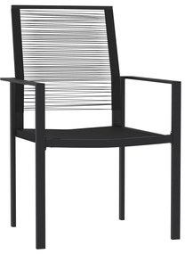 vidaXL Σετ Τραπεζαρίας Κήπου 3 Τεμαχίων Μαύρο