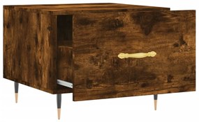 vidaXL Τραπεζάκι Σαλονιού Καπνιστή Δρυς 50x50x40 εκ. Επεξεργασμ. Ξύλο