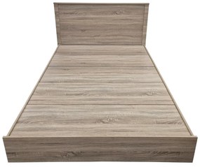 Κρεβάτι Athos pakoworld σε sonoma απόχρωση 140x200εκ
