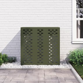 vidaXL Κάλυμμα Κλιματιστικού  - Ελιά, 110x50x105 εκ, Ατσάλι