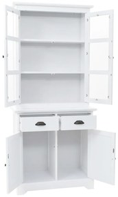 vidaXL Βιτρίνα Σαλονιού με 4 Πόρτες 80x40x180 εκ. MDF και Ξύλο Πεύκου