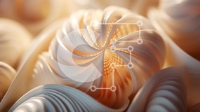 Intra Συλλεκτικό Ξύλινο Παζλ Plywood  4mm - Αφηρημένο σπειροειδές μοτίβο με καμπύλες γραμμές Σε Ξύλινο Κουτί - Διαστάσεις Puzzle: 10x10 cm – 25 κομμάτια