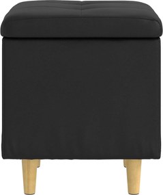 vidaXL Οθωμανικό αποθήκευσης Μαύρο 40 x 40 x 45 cm Τεχνητό δέρμα