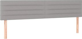 vidaXL Κρεβάτι Boxspring με Στρώμα Ανοιχτό Γκρι 120x190 εκ. Υφασμάτινο
