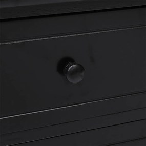 vidaXL Έπιπλο Τηλεόρασης Μαύρο 108x30x40 εκ. από Μασίφ Ξύλο Παυλώνιας