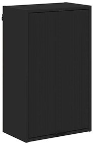 vidaXL Ντουλάπι Μπάνιου Μαύρο 39 x 23.5 x 65 εκ. Επεξεργασμένο ξύλο
