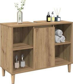 vidaXL Ντουλάπι Νιπτήρα τεχνίτης Δρυς 80 x 33 x 60 εκ.