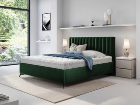 Επενδυμένο κρεβάτι Morris-160 x 200-Prasino Skouro
