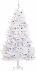 vidaXL Τεχνητό Χριστουγεννιάτικο Δέντρο με Άξονα με βάση Λευκό 180 cm