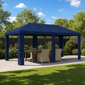 vidaXL Κάλυμμα Γκαζebo 6 x 3 m Μπλε Πολυεστέρας 190 gsm