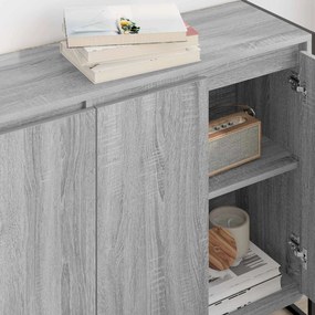 vidaXL Βοηθητικό ντουλάπι Γκρίζο Σονομα 96,5 x 30 x 75 εκ