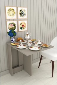 Stewehome Πτυσσόμενο Τραπέζι Κουζίνας MDF Γκρι μπεζ 133x75x75 cm