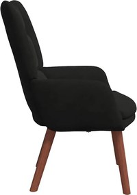 vidaXL Πολυθρόνα Μαύρο 63 x 67 x 94 εκ. Βελούδο