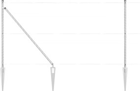 vidaXL Στύλος Περιφράξεων 52 pcs Γκρι 3,2 x 3,2 x 185 εκ