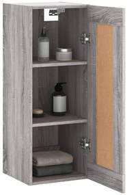 vidaXL Ντουλάπι Τοίχου Γκρι Sonoma 34,5 x 34 x 90 εκ. Επεξεργ. Ξύλο
