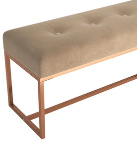 vidaXL Πάγκος Μπεζ 110x36x45 εκ. Βελούδινος