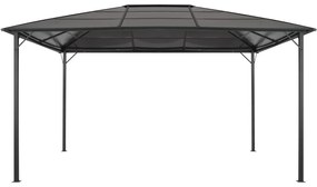Κιόσκι με Οροφή Μαύρο 4 x 3 x 2,6 μ. από Αλουμίνιο - Μαύρο
