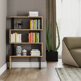 Βιβλιοθήκη Καρυδί CLUZON 80x22x128
