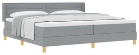 vidaXL Κρεβάτι με Στρώμα σε Ανοιχτό Γκρι - 200 x 200 cm, Ύφασμα.