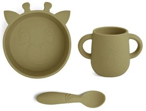 Nuuroo Ebba Σετ φαγητού σιλικόνης 3τμχ Olive Green
