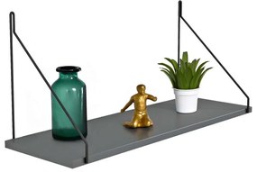 Ράφι Τοίχου Agilan HM9183.20 72x20x27cm Grey Melamine, Metal