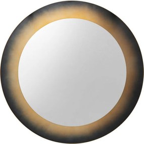 Καθρέφτης Τοίχου Solo Στρόγγυλος Χρυσός 100*100*2.5εκ. - Μαύρο