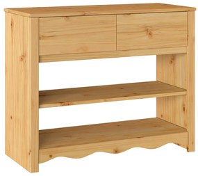 vidaXL Τραπέζι κονσόλας Δρυς 89.5 x 37 x 73 εκ Μασίφ ξύλο πεύκου