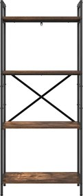 vidaXL Ράφι Βιβλίων Καπνιστό Δρύς 56 x 34 x 133,5 εκ