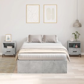 vidaXL Κρεβάτι Αποθήκευσης Σκυρόδεμα Γκρι 120x190 εκ