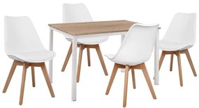 ΣΕΤ 5ΤΜΧ ΤΡΑΠΕΖΙ 110X70Χ76 SONAMA & ΚΑΡΕΚΛΕΣ VEGAS ΛΕΥΚΟ ΚΑΘΙΣΜΑ HM11015