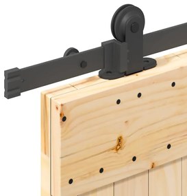 vidaXL Συρόμενη Μεσόπορτα με Μηχανισμό 85 x 210 εκ. Μασίφ Ξύλο Πεύκου