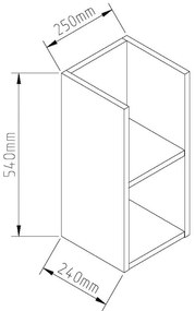 Ράφι Τοίχου REVEN Ροζ 25x24x54cm