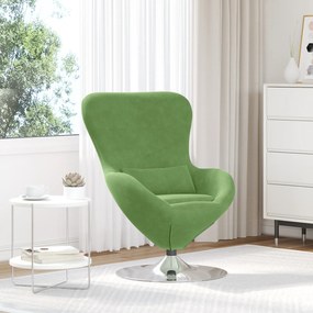 vidaXL Αυγό Πολυθρόνα Ελαφρύ Πράσινο Βελούδο