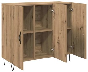 vidaXL Πλαϊνό γραφείο artisan δρυς 90 x 34 x 80 εκ. Επεξεργασμένο ξύλο