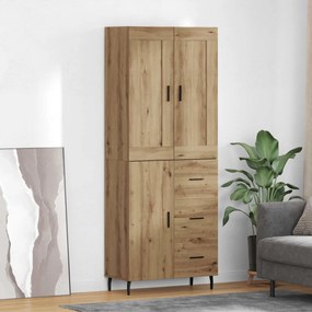 Highboard με συρτάρι 2 pcs Artisan Oak Σύνθετο Ξύλο και Γυαλί