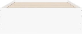 vidaXL Πλαίσιο Κρεβατιού με Συρτάρια Χωρίς Στρώμα Λευκό 75x190 εκ.