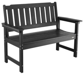 VEVOR Outdoor Bench Patio Bench 128 cm Weatherproof Plastic Frame 363 kg Black
