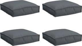 vidaXL Μαξιλάρι 4 pcs Ανθρακί 40 x 40 x 8 εκ. Ύφασμα Όξφορντ