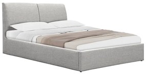 Κρεβάτι διπλό Violaine pakoworld ύφασμα γκρι με αποθηκευτικό χώρο 160x200εκ Model: 234-000007