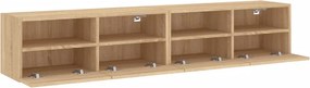 vidaXL Έπιπλα Τοίχου Τηλ. 2 τεμ. Sonoma Δρυς 80x30x30 εκ. Επεξ. Ξύλο