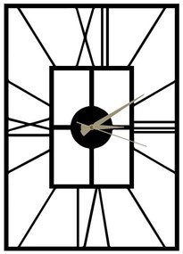 Ρολόι Τοίχου Asalet 826PIR2057 50x70cm Black-Gold Wallity Metal